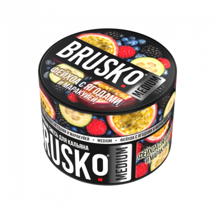 Бестабачная BRUSKO (ФЕЙХОА С ЯГОДАМИ И МАРАКУЙЕЙ)