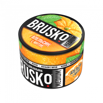 Бестабачная BRUSKO (АПЕЛЬСИН С МЯТОЙ)