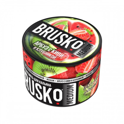 Бестабачная BRUSKO (АРБУЗ С КИВИ И КЛУБНИКОЙ)