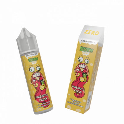 Жидкость для ЭСДН Slurm Zero: "Pineapple Fresh" (Кислый Ананасовый Сок) 58 мл 0мг