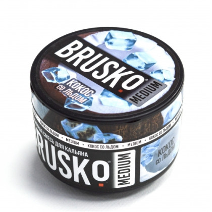 Бестабачная смесь для кальяна BRUSKO, 50 г, Кокос со льдом, Medium (М)