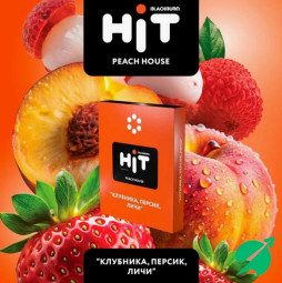 Табак для кальяна BLACKBURN HiT Peach House (Пич Хаус) с ароматом «клубника, персик, личи», 30г.