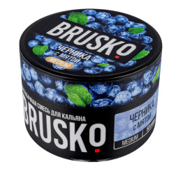 Бестабачная BRUSKO (ЧЕРНИКА С МЯТОЙ)