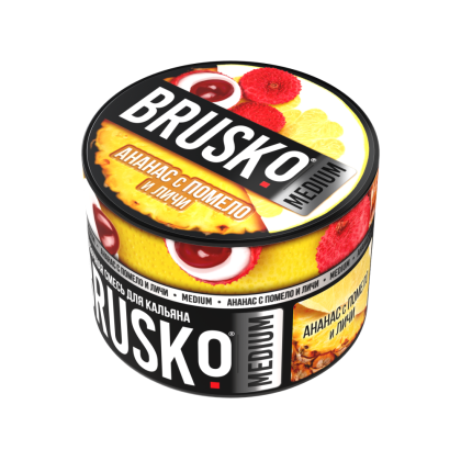 Бестабачная BRUSKO (АНАНАС С ПОМЕЛО И ЛИЧИ)